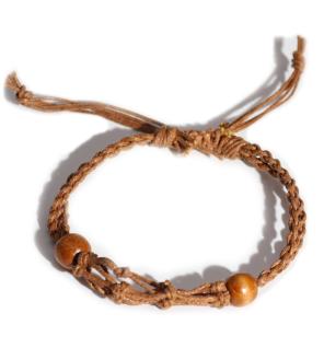 Pulsera de Macrame para Piedras Preciosas 20-28cm - Marron