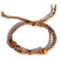 Pulsera de Macrame para Piedras Preciosas 20-28cm - Marron