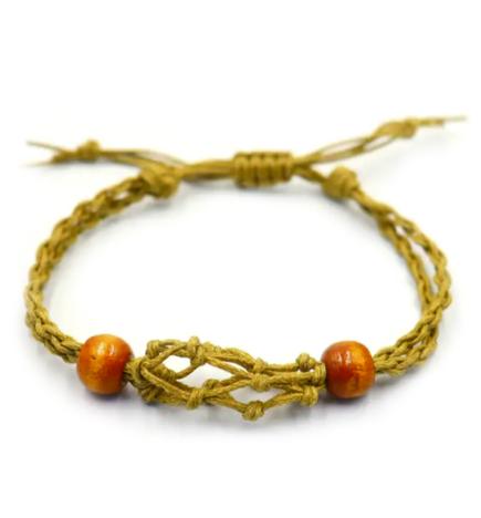 Pulsera de Macrame para Piedras Preciosas 20-28cm - Arena