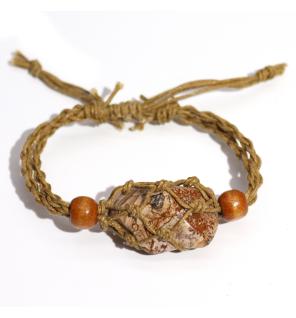 Pulsera de Macrame para Piedras Preciosas 20-28cm - Arena