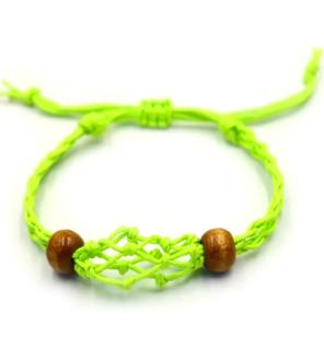 Pulsera de Macrame para Piedras Preciosas 20-28cm - Verde