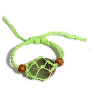 Pulsera de Macrame para Piedras Preciosas 20-28cm - Verde