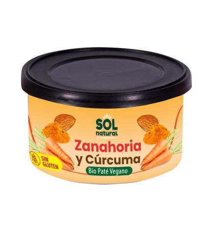 Pate vegano zanahoria curcuma bio 125g Sol Natural