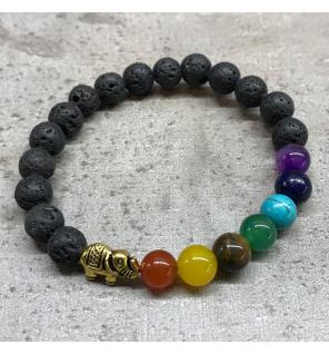 Pulsera de Piedra de Lava - Elefante - Chakra