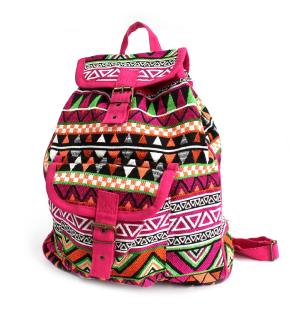 Tejido Jacquard - Mochila Rosada