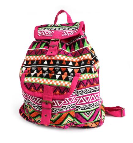 Tejido Jacquard - Mochila Rosada