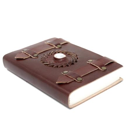 Cuaderno de cuero Ojo de la luna con Correas