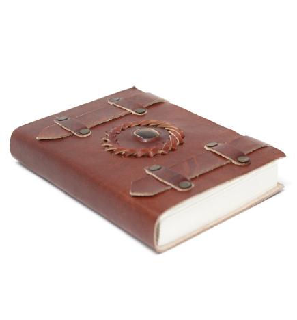 Cuaderno de cuero Ojo de Tigre con Correas