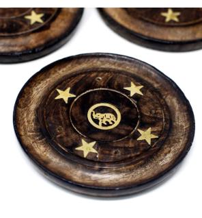 Mango Wood Disc 10cm (Cone & Incense)