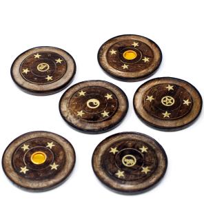 Mango Wood Disc 10cm (Cone & Incense)