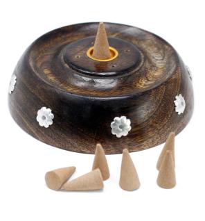 Cone & Stick Burner- Asst Design - Mango Wood