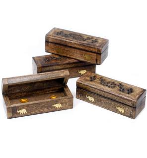 Incense Cone Smoke Box 6" - Mango Wood