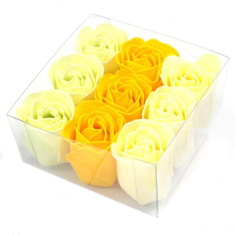 Set de 9 flores de Jabón - rosas primavera