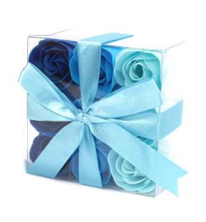 Set de 9 flores de Jabón - rosas azul