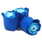 Set de 3 flores de Jabón caja corazón - rosas azul