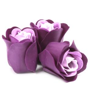 Set de 3 flores de Jabón caja corazón - rosas lavanda