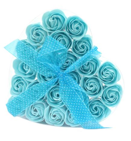 Set de 24 flores de Jabón - rosas azul