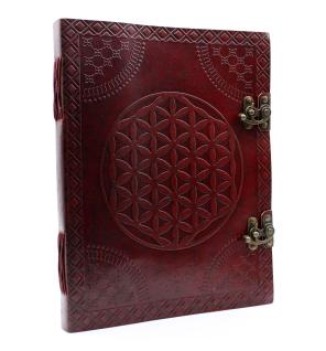 Huge Flower of Life Leather Book