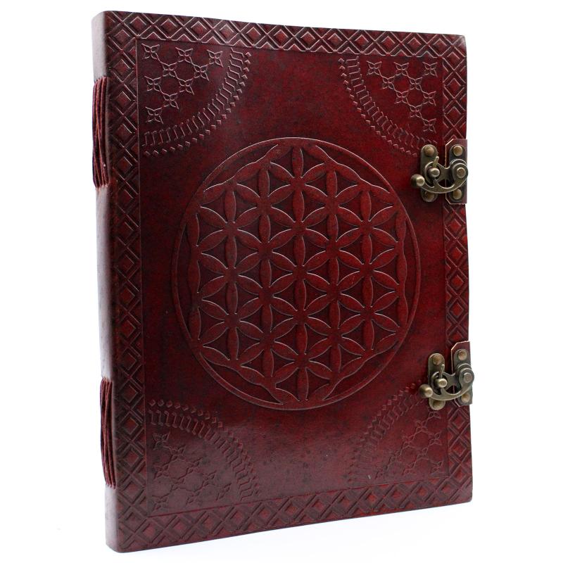 Huge Flower of Life Leather Book