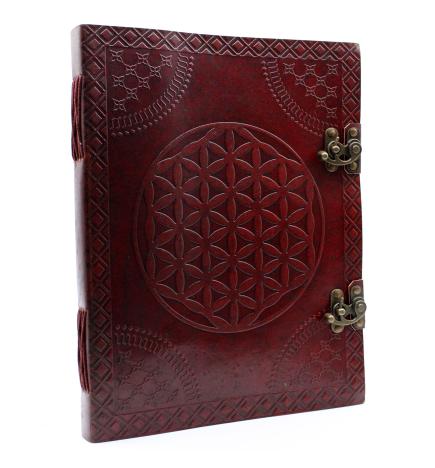 Huge Flower of Life Leather Book