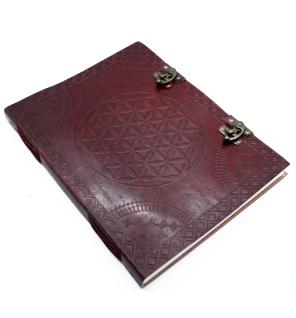 Huge Flower of Life Leather Book