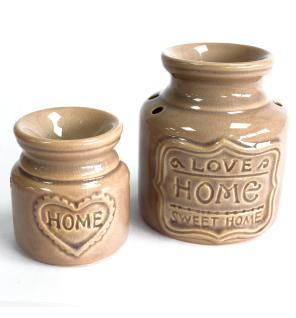 Lrg Quemador de aceite - Gris - Love Home Sweet Home