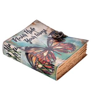 Cuaderno de cuero "Never Hide Your Wings"