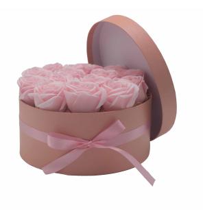 Caja de Regalo - Flor de Jabón 14 Rosas Rosas - ronda