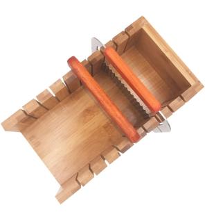 Juego de cortadores de jabón de madera - Cortador ondulado y recto