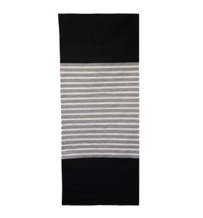 Alfombra India de Algodón - 70x170cm - Negro / Gris