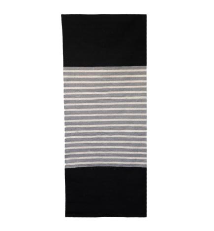 Alfombra India de Algodón - 70x170cm - Negro / Gris