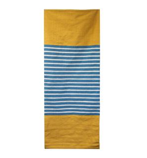 Alfombra India de Algodón - 70x170cm - Amarillo/ Azul