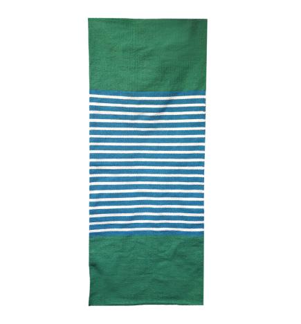 Alfombra India de Algodón - 70x170cm - Azul/ Verde