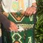 Bolso bandolera de fiesta Kilim verde esmeralda