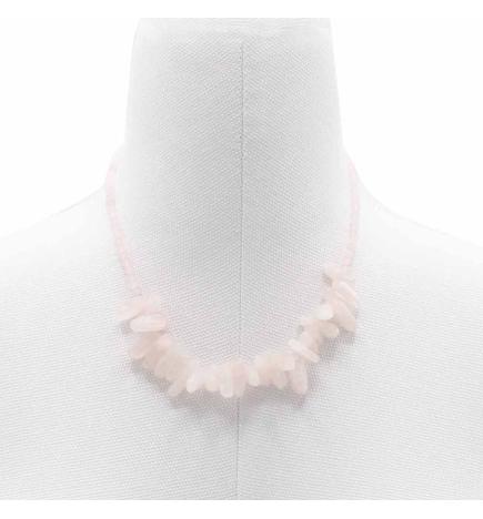 Collar de gemas Longstone - Cuarzo rosa