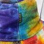 Sombrero de festival boho de cáñamo y algodón con parches y aros - Tiedye