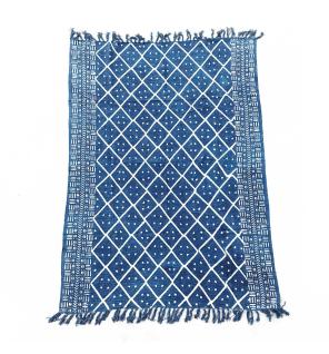 Manta índigo hecha a mano - 170x120cm - Midnight Heerak