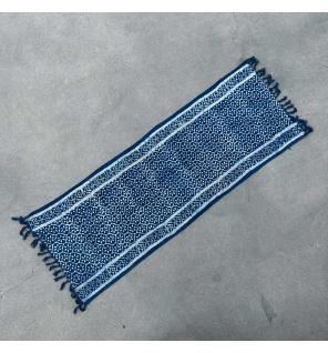 Camino de mesa índigo hecho a mano - 170x60cm - Madjid Tiles