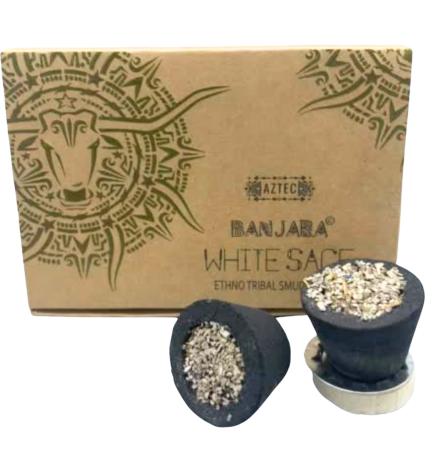 Caja de 6 copas de Resina Banjara - Trigo blanco