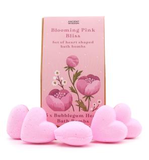 Set de Bombas de Baño de Corazón-Felicidad Rosa Florecente