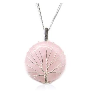 Collar Árbol de la Vida - Cuarzo Rosa