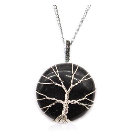 Collar Árbol de la Vida - Ónix Negro