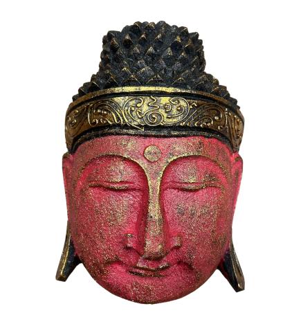 Decoración para el hogar Cabeza de Buda - 25cm - Rojo Brillante