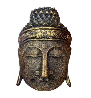 Decoración para el hogar Cabeza de Buda - 25cm - Acabado Oro Brillante
