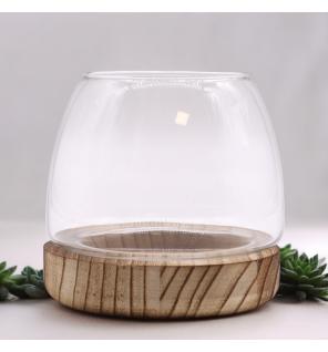 Terario Pequeño en madera de tung Natural - 13x13cm