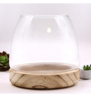 Terario Pequeño en Madera de Tung Natural - 15x15cm