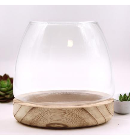 Terario Pequeño en Madera de Tung Natural - 15x15cm
