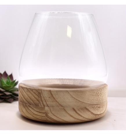 Terario Grande en Madera de Tung Natural - 17x19cm