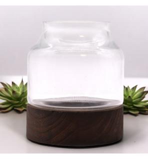 Terario Pequeño en Madera de Tung Oscura - 12x13cm