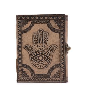 Cuaderno Esotérico Hamsa - Vintage con Borde de Costura